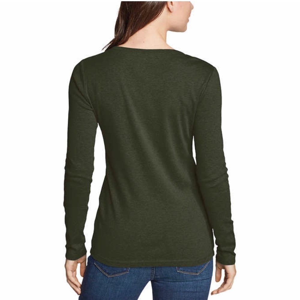 Eddie Bauer Ladies Long Sleeve V-Neck 2 Pack Lightweight Slim Fit. Sizes SM-XL - Picture 5 of 6